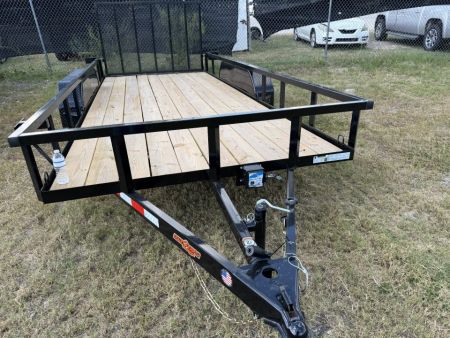 New 2027 DOWN 2 EARTH UTILITY TRAILER; 76X16’; FOLD UP JACK; 2” TUBE RAILS