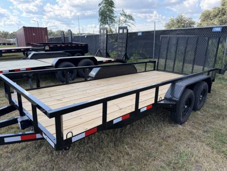 New 2027 DOWN 2 EARTH UTILITY TRAILER; 76X16’; FOLD UP JACK; 2” TUBE RAILS