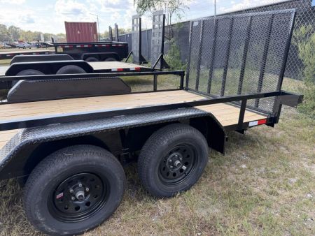 New 2027 DOWN 2 EARTH UTILITY TRAILER; 76X16’; FOLD UP JACK; 2” TUBE RAILS
