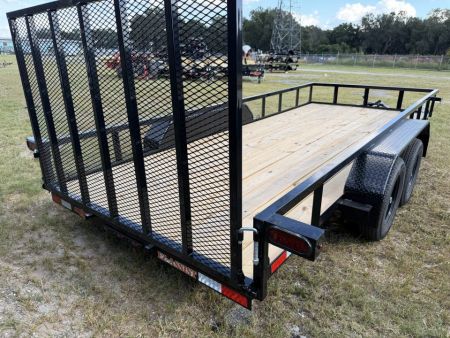 New 2027 DOWN 2 EARTH UTILITY TRAILER; 76X16’; FOLD UP JACK; 2” TUBE RAILS