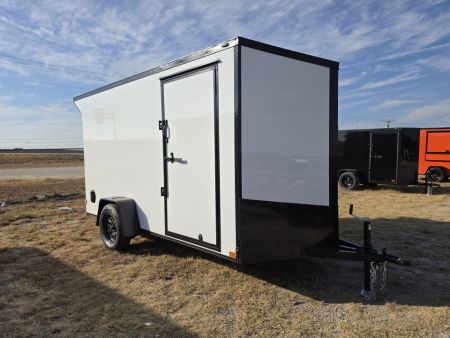 New 2027 New 6x12 SA Screwless Enclosed Trailer | Blackout | Spoiler Package | .08 Polycor | Dexter Axle | Itasca | 1261