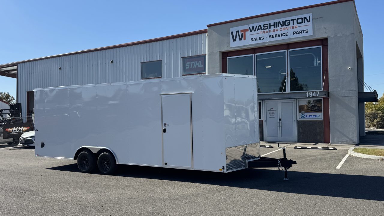 New 2026 Look Trailers 8.5 x 24 ST DLX Flat Top V-Nose Car Hauler 10K Car / Racing Trailer