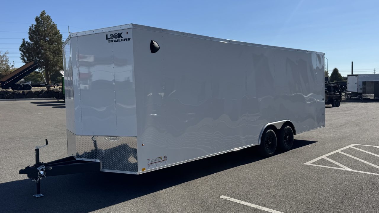 New 2026 Look Trailers 8.5 x 24 ST DLX Flat Top V-Nose Car Hauler 10K Car / Racing Trailer