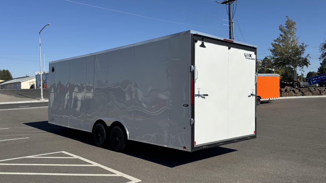 New 2026 Look Trailers 8.5 x 24 ST DLX Flat Top V-Nose Car Hauler 10K Car / Racing Trailer