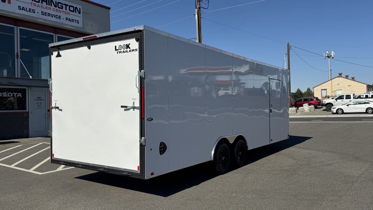 New 2026 Look Trailers 8.5 x 24 ST DLX Flat Top V-Nose Car Hauler 10K Car / Racing Trailer