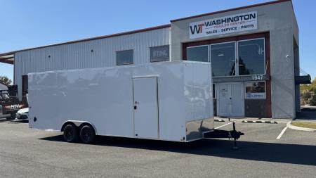 New 2026 Look Trailers 8.5 x 24 ST DLX Flat Top V-Nose Car Hauler 10K Car / Racing Trailer