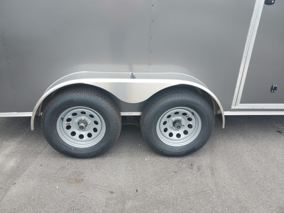 New 2027 Rock Solid Cargo 7X14 TANDEM AXLE 7000 LB GVWR .080 POLYCORE SEMII SCREWLESS ENCLOSED Cargo Trailer WITH 7FT HEIGHT, REAR RAMP DOOR W/STARTER FLAP, 4 D RINGS