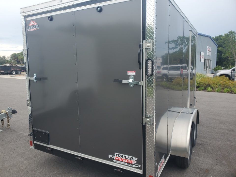 New 2027 Rock Solid Cargo 7X14 TANDEM AXLE 7000 LB GVWR .080 POLYCORE SEMII SCREWLESS ENCLOSED Cargo Trailer WITH 7FT HEIGHT, REAR RAMP DOOR W/STARTER FLAP, 4 D RINGS