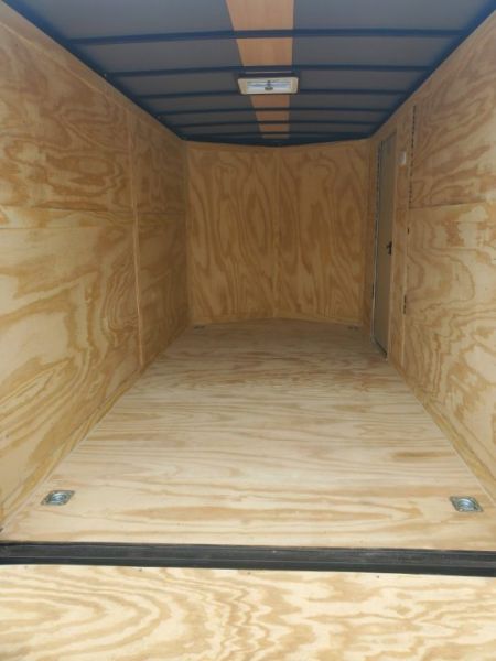New 2027 Rock Solid Cargo 7X14 TANDEM AXLE 7000 LB GVWR .080 POLYCORE SEMII SCREWLESS ENCLOSED Cargo Trailer WITH 7FT HEIGHT, REAR RAMP DOOR W/STARTER FLAP, 4 D RINGS