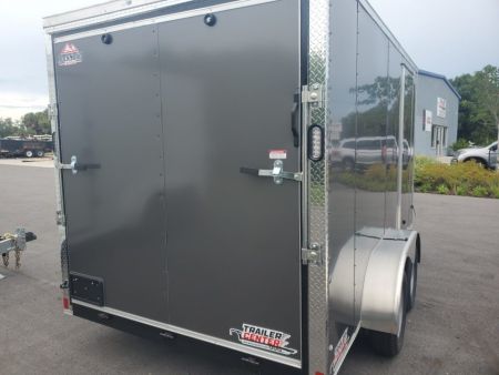 New 2027 Rock Solid Cargo 7X14 TANDEM AXLE 7000 LB GVWR .080 POLYCORE SEMII SCREWLESS ENCLOSED Cargo Trailer WITH 7FT HEIGHT, REAR RAMP DOOR W/STARTER FLAP, 4 D RINGS