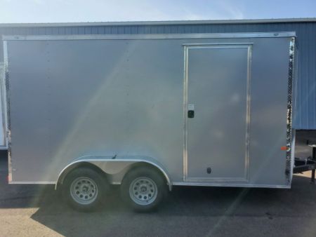 New 2027 Rock Solid Cargo 7X14 TANDEM AXLE 7000 LB GVWR .080 POLYCORE SEMI SCREWLESS ENCLOSED Cargo Trailer WITH 7FT HEIGHT, 4 D RINGS, RAMP STARTER FLAP