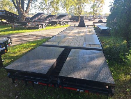 New 2027 Load Trail 102x28 22K Deckover Trailer Tandem Dual W/ Max Ramps