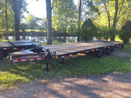 New 2027 Load Trail 102x25' 22K Deckover Trailer W/14 Ply Tires and Max Ramps