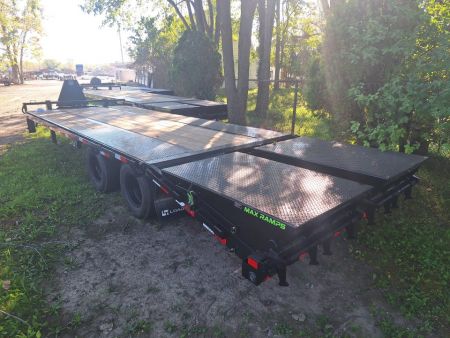 New 2027 Load Trail 102x25' 22K Deckover Trailer W/14 Ply Tires and Max Ramps