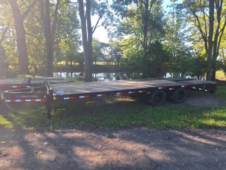New 2027 Load Trail 102x25' 22K Deckover Trailer W/14 Ply Tires and Max Ramps