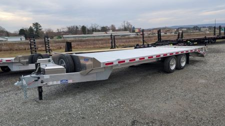 New 2027 EBY 24'6" TRADESMAN Aluminum HD DECKOVER Trailer w/ 50/50 Fold Flat or Stand Up Wedge Ramp w/ 8K AXLES