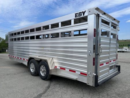 New 2027 EBY MAVERICK 24' Gooseneck Aluminum Stock Trailer w/ Rolling Gate