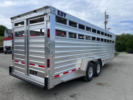 New 2027 EBY MAVERICK 24' Gooseneck Aluminum Stock Trailer w/ Rolling Gate