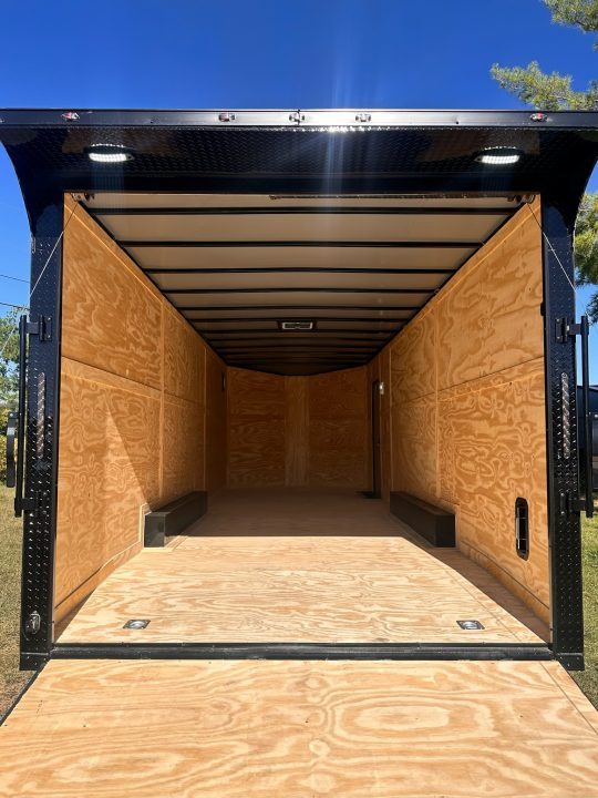 New 2026 8.5x24 Car Hauler-5200LB Torsion Axle--Black Blackout-Enclosed Car Hauler