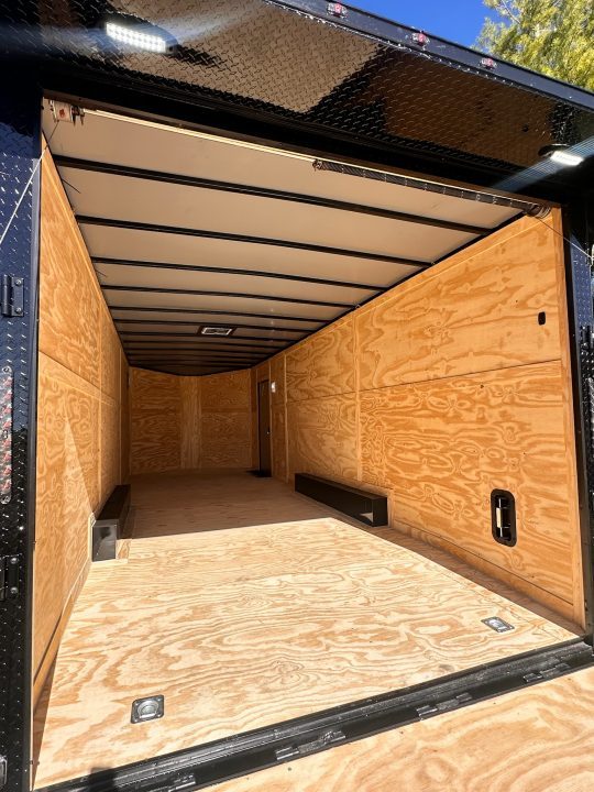 New 2026 8.5x24 Car Hauler-5200LB Torsion Axle--Black Blackout-Enclosed Car Hauler