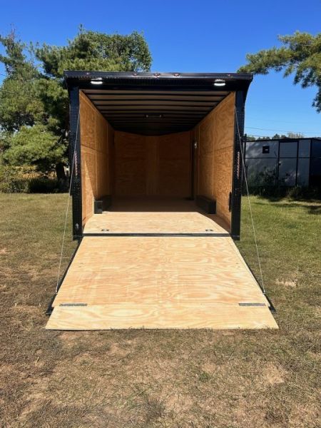 New 2026 8.5x24 Car Hauler-5200LB Torsion Axle--Black Blackout-Enclosed Car Hauler