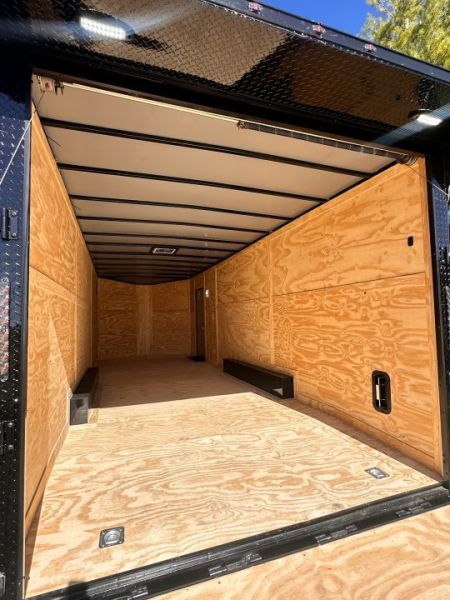 New 2026 8.5x24 Car Hauler-5200LB Torsion Axle--Black Blackout-Enclosed Car Hauler