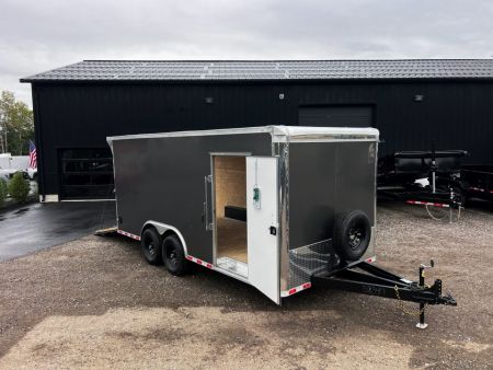New 2027 Spartan 8.5x18 HD SPEC / Flat Front / 12  OC Floor Studs / 6000# Torsion Axles / Polycore / Ext. Tongue - 12000GVW