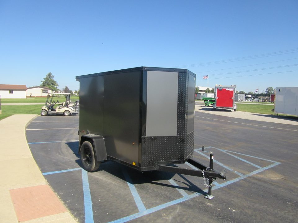 New 2027 Cargo Express 5 x 8 KE-DX6008-030 Cargo / Enclosed Trailer 3K / Black Trim / Rear Flare / Rear Swing Door