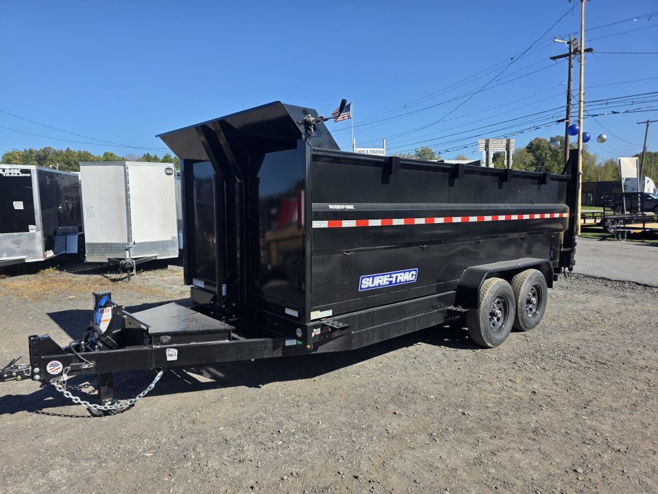 New 2026 Sure-Trac 7X16 14K 4' HIGH SIDES Dump Trailer