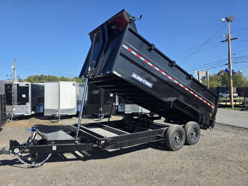 New 2026 Sure-Trac 7X16 14K 4' HIGH SIDES Dump Trailer