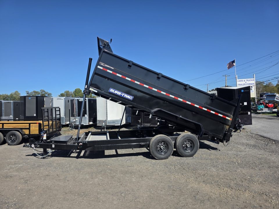 New 2026 Sure-Trac 7X16 14K 4' HIGH SIDES Dump Trailer