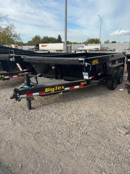 New 2027 Big Tex Trailers 7X14 HEAVY DUTY TELESCOPIC DUMP TRAILER W/SLIDE IN RAMP & 2' SIDES