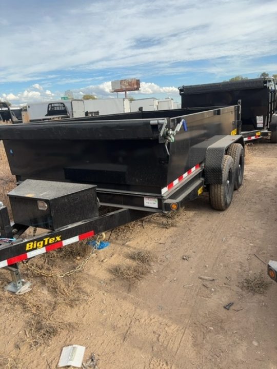 New 2027 Big Tex Trailers 7X12 CHANNEL TANDEM AXLE DUMP TRAILER W/SLIDE IN RAMP & 2' SIDES