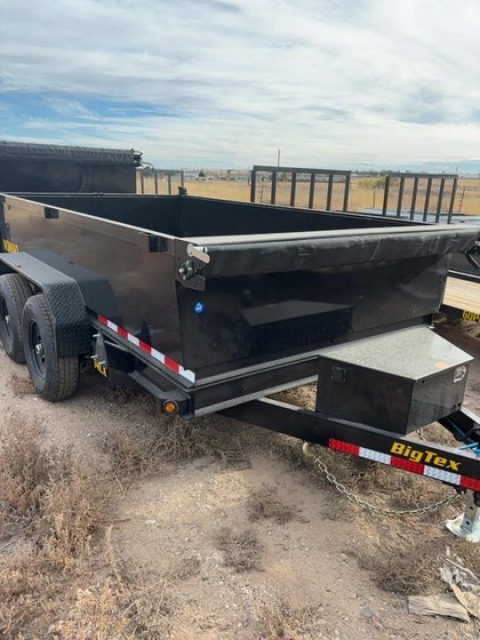 New 2027 Big Tex Trailers 7X12 CHANNEL TANDEM AXLE DUMP TRAILER W/SLIDE IN RAMP & 2' SIDES