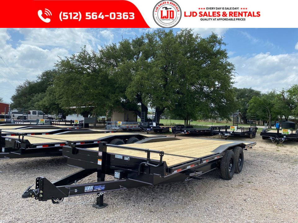 New 2026 AMW - 102" X 22' Drive Over Fender Tilt Trailer - 16K GVWR