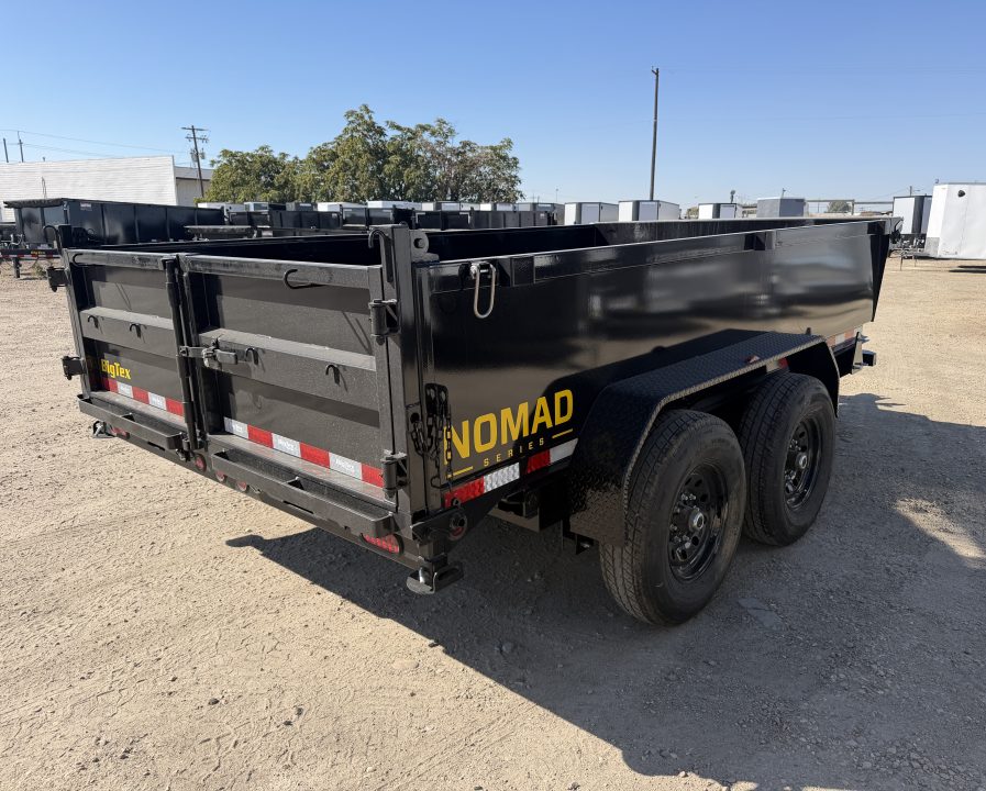 New 2027 Big Tex Trailers 7X12 CHANNEL TANDEM AXLE DUMP TRAILER W/SLIDE IN RAMP & 2' SIDES