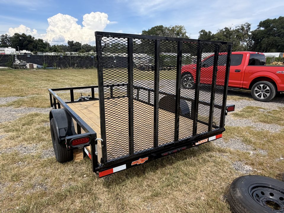 New 2027 DOWN TO EARTH UTILITY TRAILER TUBING TOP RAIL; SPRING ASSISTED RAMP GATE