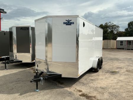 New 2027 Pace American 7 x 16 Outback DLX Flat Top V-Nose 7K