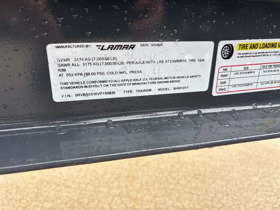 New 2027 Lamar Trailers SH591017 Utility Trailer