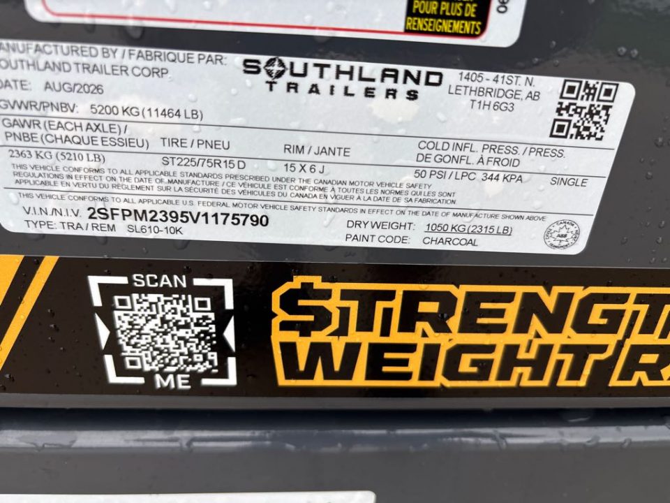 New 2027 SOUTHLAND TRAILER CORP. SL610-10K Dump Trailer