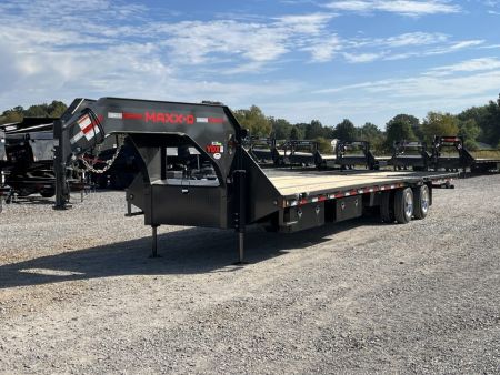 New 2027 MAXXD 102"X34' 30K Hydraulic Dovetail Gooseneck Trailer | OAK FLOOR