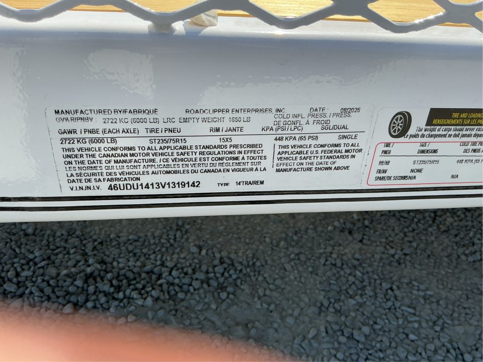 New 2027 Diamond C Trailers PSA106L14X77V 6.5FT X 14FT 6K GVW Utility Trailer