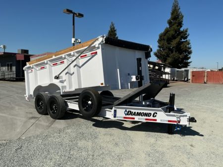 New 2027 Diamond C Trailers LPT207L14X82PS P4 7FT X 14FT 15.5K GVW Dump Trailer