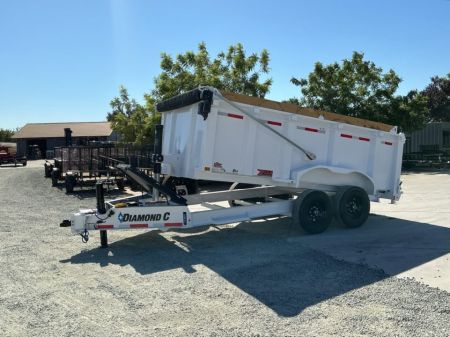New 2027 Diamond C Trailers LPT207L14X82PS P4 7FT X 14FT 15.5K GVW Dump Trailer