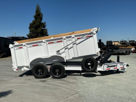 New 2027 Diamond C Trailers LPT207L14X82PS P4 7FT X 14FT 15.5K GVW Dump Trailer