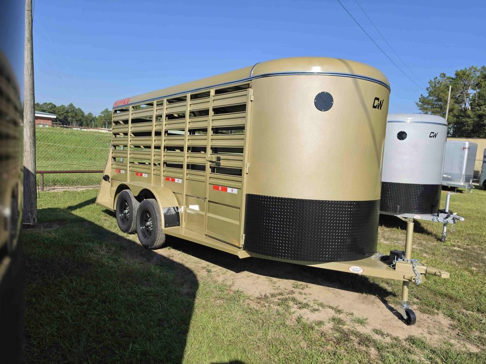 New 2026 Circle W 6X16 Bumperpull Stock Trailer