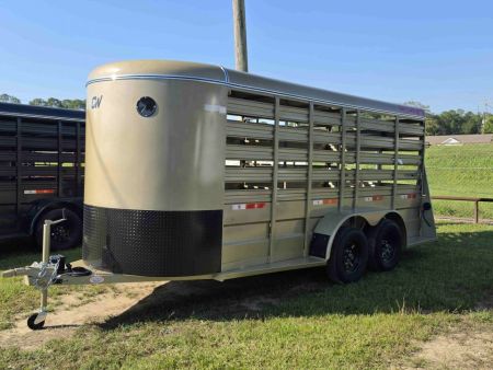 New 2026 Circle W 6X16 Bumperpull Stock Trailer