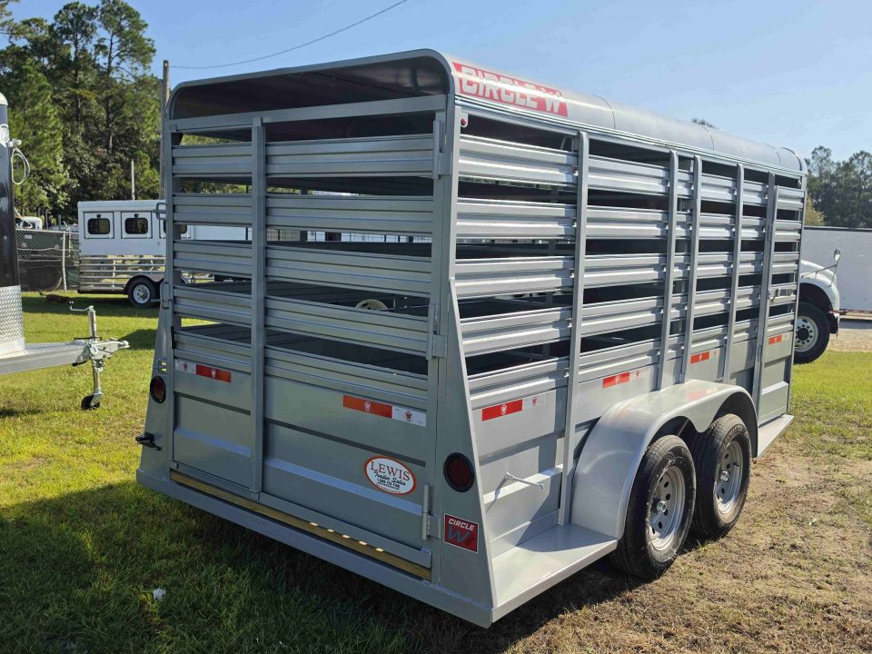 New 2026 Circle W 6X16 Bumperpull Stock Trailer