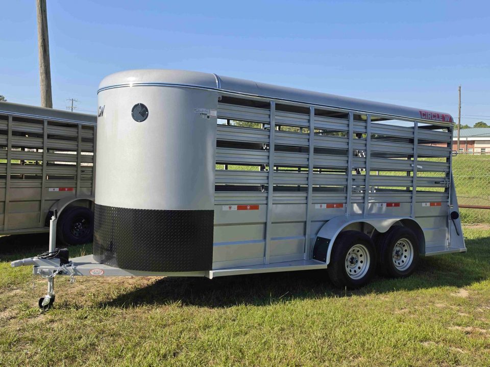 New 2026 Circle W 6X16 Bumperpull Stock Trailer