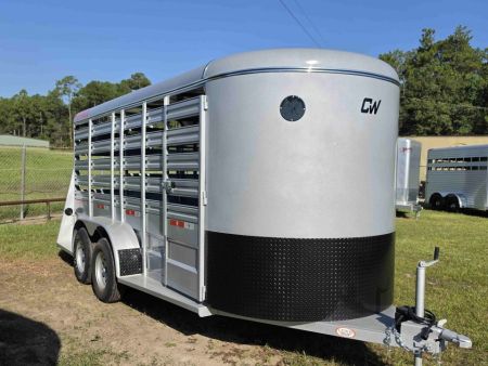 New 2026 Circle W 6X16 Bumperpull Stock Trailer